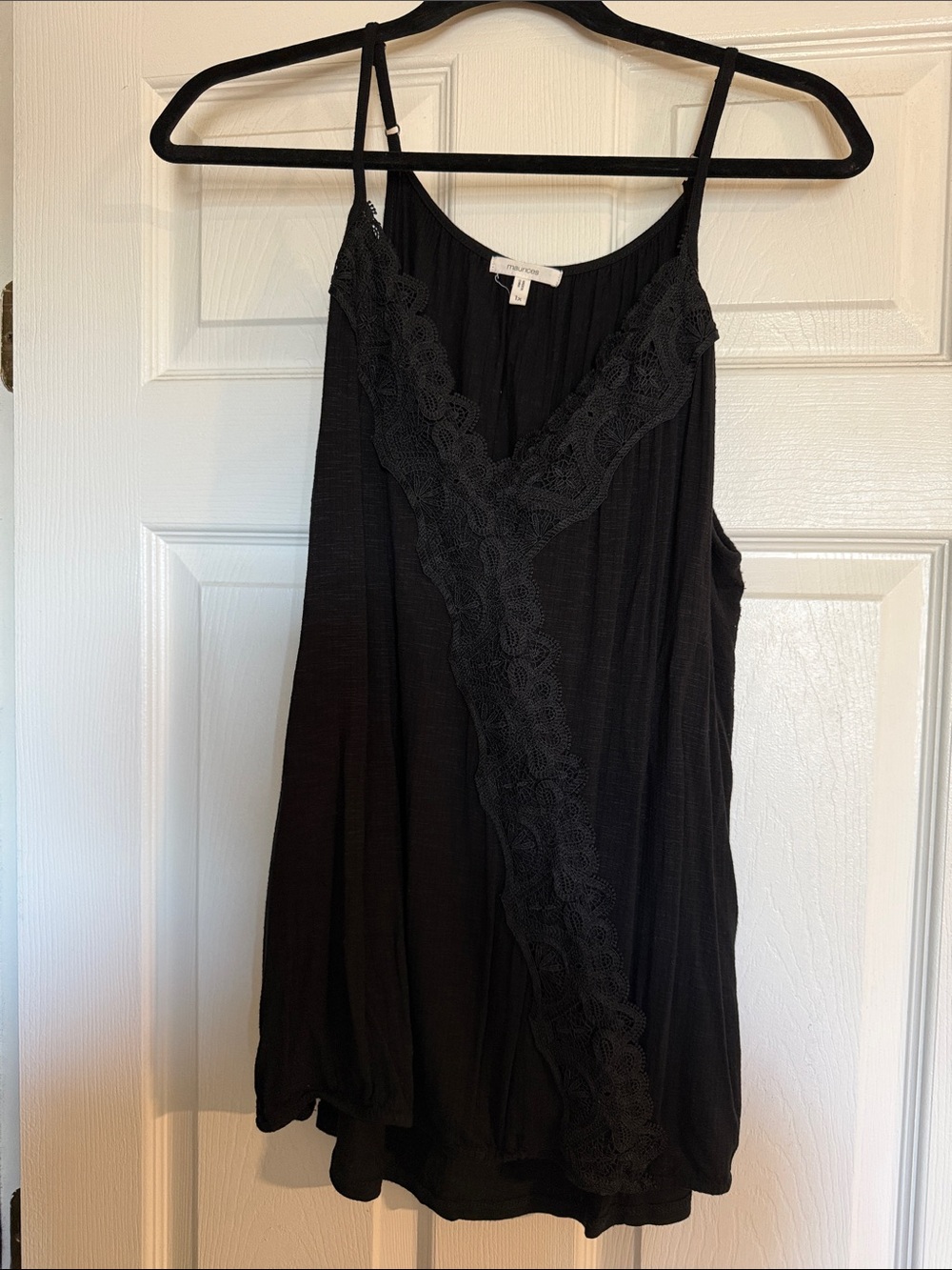 Maurices Black Lace-Trim Tank Top
